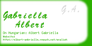 gabriella albert business card